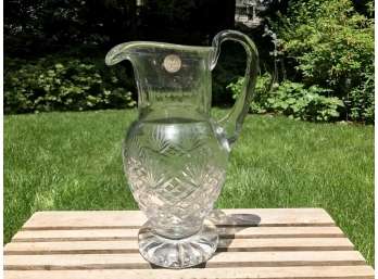 Lovely Tall Lead Crystal Pitcher