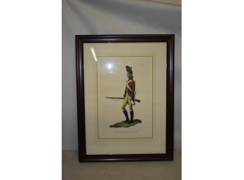 Vtg Signed BARBOSA Governor's Footguards Of Connecticut Private Framed Numbered Signed Lithograph