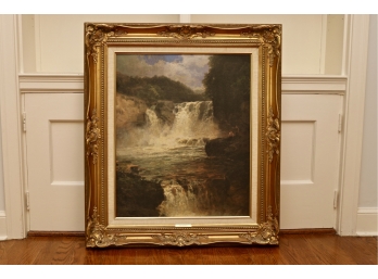 H.A. Denunzio Reproduction Of John B. Smith Waterfall Painting