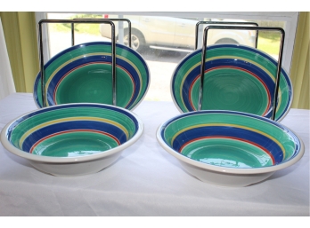 Beautiful Set Of Four Italian Made Serving Bowls