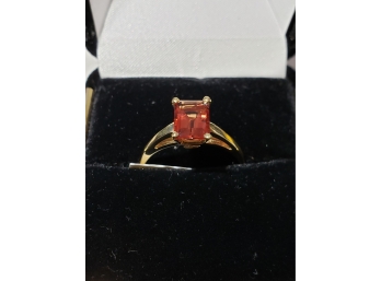 14k Red Andesine Ring