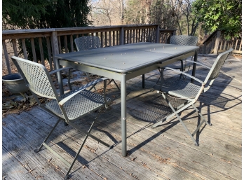 Metal Extendable Table And Chairs