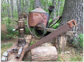 Meyers Vintage Well Pump, Vintage Copper Still & Antique Saw