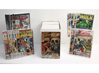 Full Box Of Comic Books - Peter Parker - The Spectacular Spider-Man, Amazing Spiderman, The Incredible Hulk And More