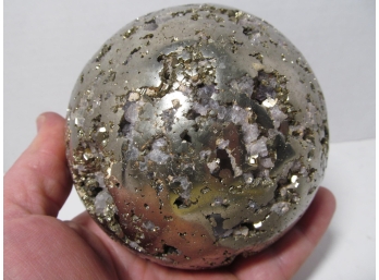 4' Pyrite Sphere Weighs 6 Lbs ---Very Cool Piece
