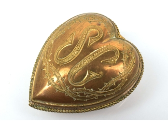 Hand Inscribed Antique Heart Box