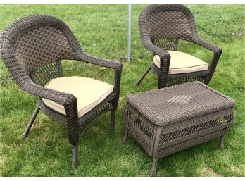 Nice 3 Piece Wicker/rattan Outdoor Seating Set