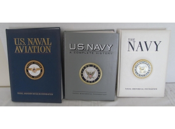 Three Coffee Table Size Navy History Books