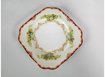 Vintage Kongo China Hand Painted Square Lunch/Dessert Plate