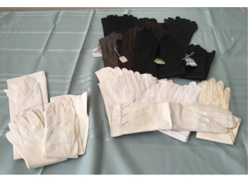 Sixteen Pairs Of Leather Gloves