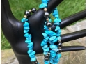 Single Strand Turquoise & Hematite Beaded Necklace