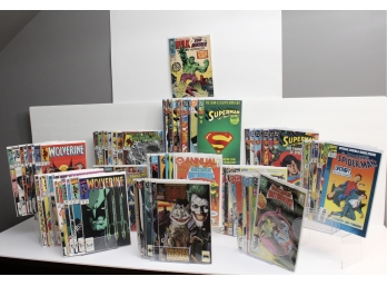 Lot Of 100 Comic Books - The Amazing Spiderman, Wolverine, Superman In Action Comics And More