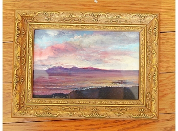 Small Gilt Framed Watercolor Signed And Dated
