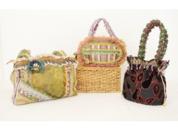 Three Unique Custom Crafted Designer Bags - Shin Sai Bashi And Clarita Accessories