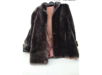 Real Fur Gray  Mouton/Lamb Women's Jacket Size M/L