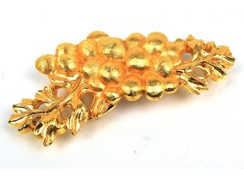 Gold Grapes Bunch Belt Buckle