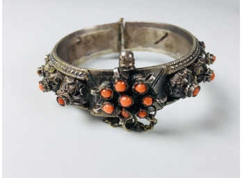 Ancient Afghan Silver|Coral Bracelet