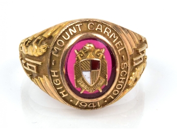 1941 Mt. Carmel H.S. 10K Gold Class Ring