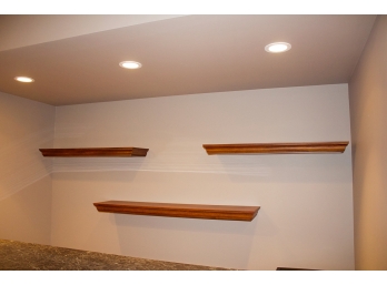 Three Wood Wall Shelves