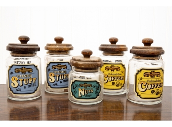 Vintage Olde Thompson Glass Canisters
