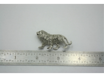 Sterling Silver Marcasite German Lion Pin