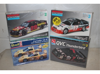 Four New/NOS NASCAR Model Race Car Kits