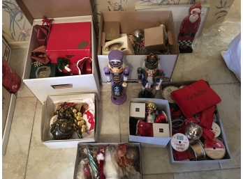 Group Of Christmas Items With Nutcrackers