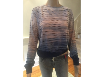 Hard Tail Long Sleeve Mesh Ombre Top Size Small