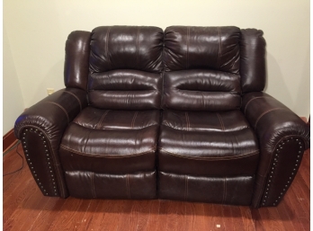 Leather Dual Recliner Loveseat
