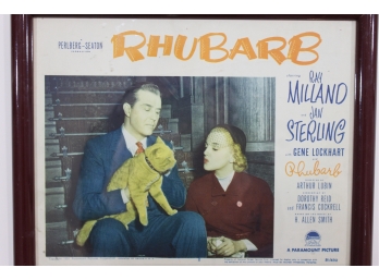 1951 Original Lobby Card 'Rhubarb'