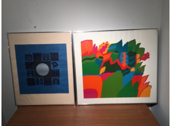 Pair Of Signed And Numbered Abstract Prints