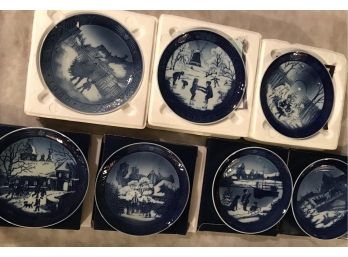 7 Royal Copenhagen Yearly Plates