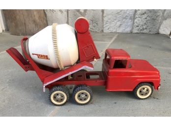 Vintage Red Tonka 1960's Pressed Steel Cement Mixer