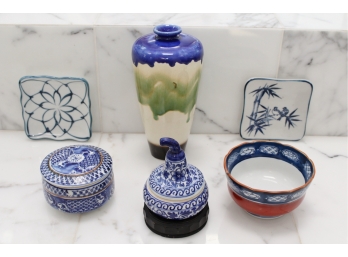 Blue And White China, Vase And More
