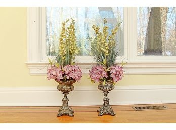 Pair Decorative Urn Form Planters