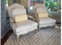 Stunning Louis XV French Armchair - HIGHLAND HOUSE - Custom Upholstery & Pillows - Paid $2,675 Each - 2 Of 2