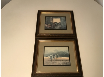 Two Rural America Pictures ~Hand Colored~