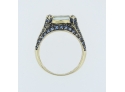 Dyach Aquamarine Saphire Diamond  Ring