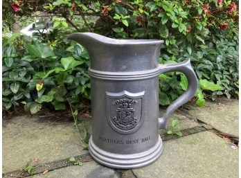 Tall And Large Pewter Golf Trophy Pitcher