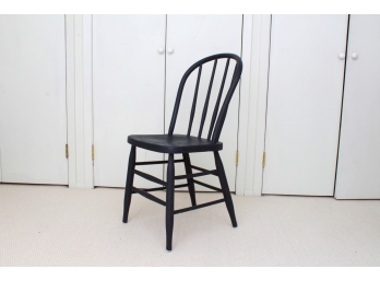 Dark Green Painted Windsor Style Side Chair