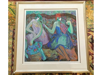 Barbara Atwood Framed Print Of Two Woman, Retail $2,200
