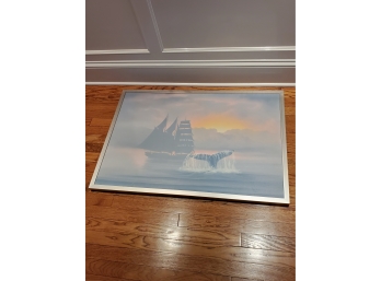 Sailboat In Sunset Whale Tail Painting