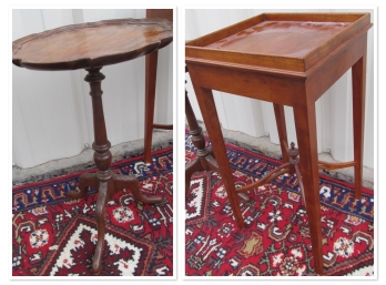 Two Antique Small Scale Side Tables