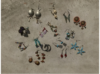 Miscellaneous Group Of Costume And Handmade Earrings