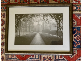 Unsigned Black And White Print Of A Garden Path