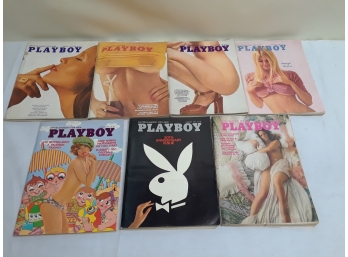 Seven Vintage Playboy Magazines