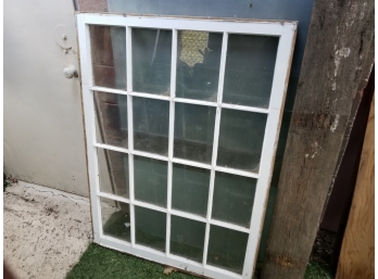 Old 16 Pane Fixed Large Window