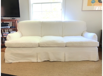A Vintage Linen-Slip Covered Carlyl Sofa (1 Of 2)