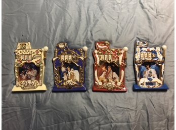 4-piece Set Of Limited Edition Elvis Slot Machine Plates From 'Rock'n High Rollers' Series