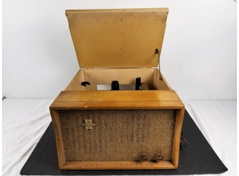 Vintage Silvertone Tube Dual Speaker Record Player